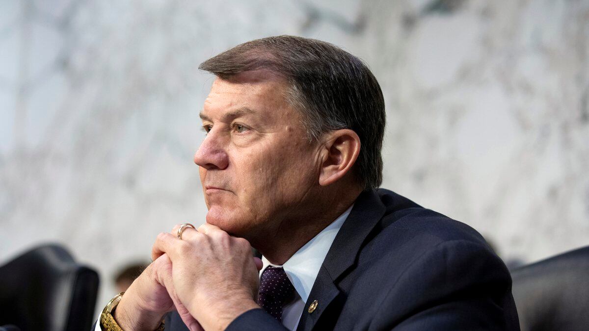 Sen. Mike Rounds, R-S.D., listens to testimony during a Senate Foreign Relations Committee...