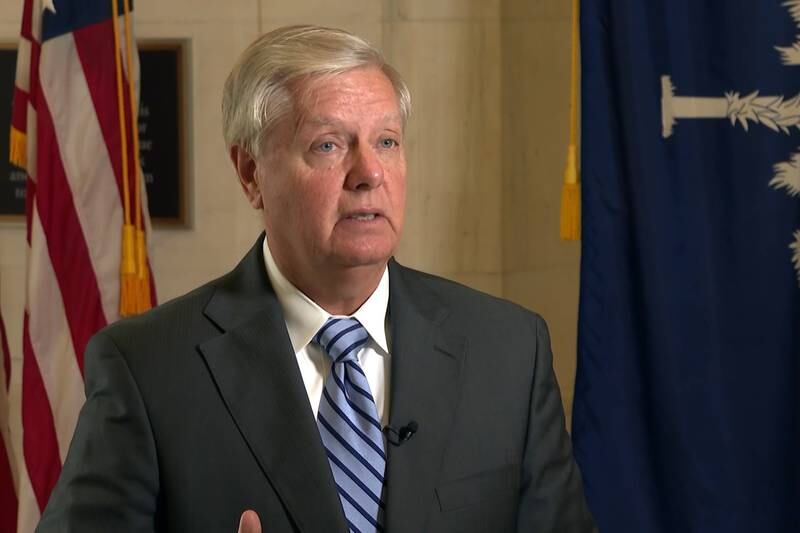Sen. Lindsey Graham does an interview on Capitol Hill about his reflections on the 20th...